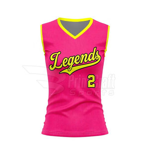 Chemises de softball sans manches 100% polyester sur mesure, design très vendu, chemises de softball sans manches - Product Image 2
