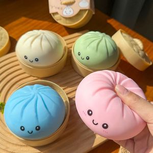Promotional Toy <b>Squishy</b> Dumpling <b>Squishy</b> Bun Toys Steamed Smile Face Bao Dumplings Bun Stress Food Toys With Steamer Kit - Product Image 6