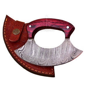 Couteaux de chef en damas de style unique, couleur et taille personnalisées, avec lames affûtées et manche en bois, couteau de cuisine OEM - Product Image 1