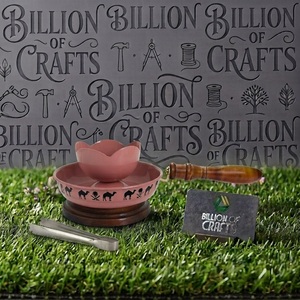 Quemador de Incienso de Latón Hecho a Mano con Agarre de Madera, Recipiente de Fragancia Árabe Tradicional, Accesorio Decorativo para el Hogar - Product Image 5