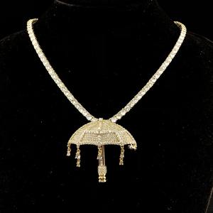 Popular Colgante de Diamante Moissanita con Diseño de Paraguas, Collar Hiphop Personalizado para Hombres y Mujeres - Product Image 4