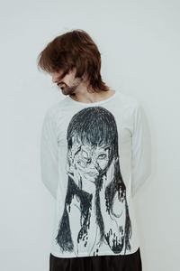 T-shirts pour hommes personnalisés, style vintage, double couche, impression sérigraphique DTG, manches longues, effet délavé, surdimensionnés, 280 grammes, streetwear - Product Image 4