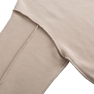 Sudadera corta de algodón suave para mujer, top informal, sudadera corta con cuello redondo, estilo holgado. - Product Image 4