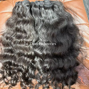 Extensiones de Cabello Humano Remy Virgen Indio Natural de Alta Calidad al por Mayor, Ondulado Yaki, Color Claro, Cutícula Alineada - Product Image 4