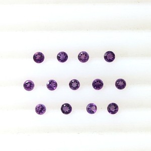 Ametista púrpura natural facetada de corte redondo, piedra preciosa suelta de 2.5 mm, cuentas de amatista calibradas para la fabricación de joyas, collares y anillos. - Product Image 5