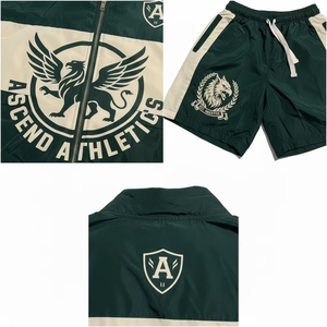 Custom Oversize Sportwear Reflective Windbreaker Men's Sweatsuit Streetwear Sports <b>Polyester</b> Nylon <b>Tracksuit</b> Jogger Set for Men - Product Image 6