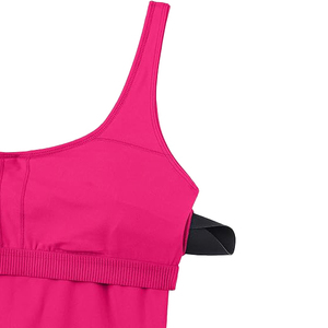 Premium Magenta Seamless <b>Bodycon</b> Yoga <b>Jumpsuit</b> Scoop Neck Fitness Bodysuit Women - Product Image 5