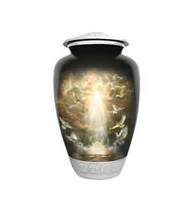 Urnes funéraires décoratives en laiton pour cendres d'adultes, urnes faites à la main pour hommes et femmes, urnes funéraires - Product Image 5