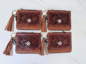 Nouvelle Pochette Porte-Monnaie en Cuir de Vachette de Designer, Élégante et Fine, Faite Main, Style Western, Unisexe - Product Image 5