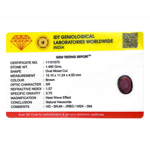 Exquisite 7.45 Ct Oval Cut Natural Hessonite Gomed Loose Gemstone for Fine Jewelry - Product Image 4