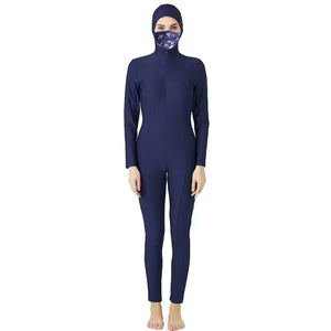 Sport <b>Swimsuit</b> <b>Islamic</b> 2 Piece Set Plus Size Print Quick Oem New Collection Modest Hijab Women's Burkini High Cut Long Sleeves - Product Image 4