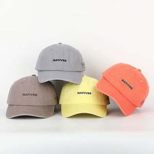 Casquette de baseball unisexe Natives à 6 panneaux, couleur unie, logo brodé, ajustement réglable, style décontracté, pour adulte - Product Image 1