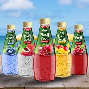 VINUT 290ml Boisson aux graines de basilic avec jus de grenade Échantillon gratuit Fabricant OEM ODM Marque privée Vente en gros ISO - Product Image 5