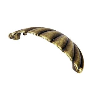 Poignée de meuble vintage en métal en forme de coquille, finition laiton antique, pour tiroir - Product Image 5