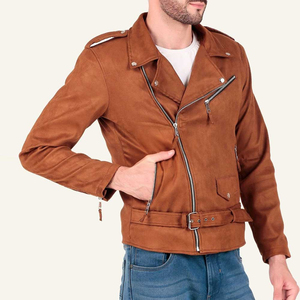 Men Leather <b>Jacket</b> Classic Casual Leather Coat Soft Premium Material Comfortable Lining Durable Design For Everyday Wear Travel - Product Image 4