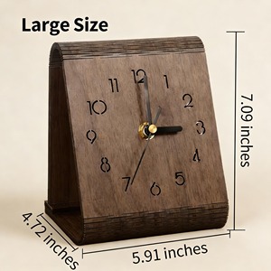 Premium Wooden <b>Table</b> <b>Clock</b> Decorative Desk Timepiece Perfect For Home Office And Living Room Decor Wholesale From India - Product Image 6