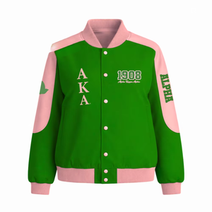 Alpha Kapa Alpha Sorority Cotton Twill Racing Jacket Women's Varsity Baseball Jacket High-Speed Biker Racing Jacket - Product Image 1