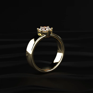 Anillo de Diamante Cultivado en Laboratorio de Alta Calidad, Corte Redondo de 1 Quilate, Oro Amarillo, Certificado IGI, Anillo de Compromiso y Boda de Lujo para Hombre - Product Image 5
