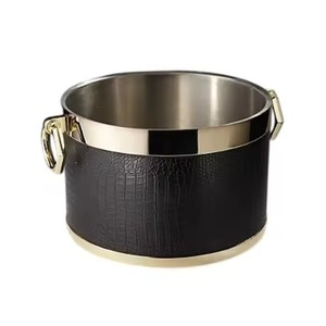 Bac à glace en métal pour la restauration, seau isotherme en acier inoxydable pour fêtes, refroidisseur de vin et de bière, utilisation sur table - Product Image 2