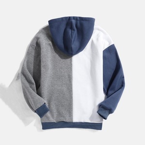 เสื้อฮู้ดบล็อกสีสำหรับผู้ชาย ทรงโอเวอร์ไซส์ ผ้าเฟรนช์เทอร์รี่ คอตตอนผสมโพลีเอสเตอร์ สวมใส่สบายๆ สำหรับฤดูใบไม้ร่วง - Product Image 2