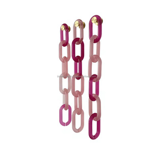 Transparent Colorful Resin Chain Link Wall Hanging Decor Modern Washable Oval Shape BLATANT EXPORTS Wedding Living Room Office - Product Image 4