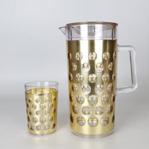 Modern Dots Design Gold Acrylic <b>Plastic</b> Party Water Tumbler - Product Image 6