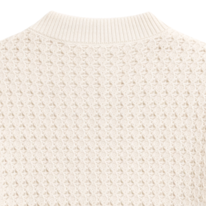 Cárdigan de punto abierto relajado para mujer, con botones frontales, mezcla de algodón texturizado, suéter ligero informal para capas, top elegante para el día a día - Product Image 6