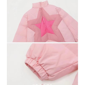 Custom Reversible Waterproof Windproof Hooded Puffer Jacket <b>Bubble</b> <b>Coat</b> Polyester Padded Winter Parka with Logo for Men Women - Product Image 5
