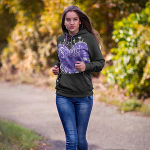 Sudadera con capucha de algodón con estilo para hombre, sudadera de invierno con estampado Tie-Dye de gran tamaño, ropa de calle bordada, venta al por mayor - Product Image 4