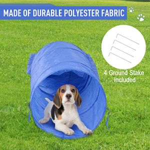 Set da 5 Pezzi per Addestramento Agility Cani da Esterno con Coni in Plastica Resistente, Anello per Salto, Barra Ostacolo e Tunnel per il Fitness degli Animali Domestici - Product Image 6