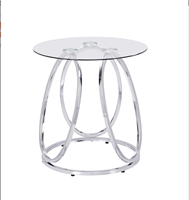 Tabouret de bar moderne de luxe, fait main, écologique, convertible, pour salon, avec plateau en verre et structure en acier