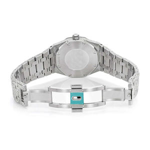 Montre Moissanite Iced Out VVS Diamant Hip Hop Luxe Mode Bracelet Personnalisé Acier Inoxydable Quartz Homme Cadran Verre 20mm - Product Image 5