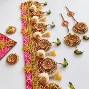 Handmade Pink Golden Decorative Door Toran Bandhanwar for Main Entrance Festival Home Temple <b>Wall</b> Hanging <b>Decor</b> - Product Image 4