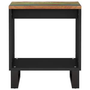 Tavolino da caffè multicolore in legno massello di recupero e metallo ingegnerizzato - Product Image 4