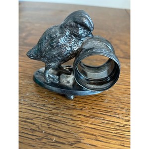 Vintage Metal Bird Napkin Ring Holder Free <b>Standing</b> Decorative Tablepiece - Product Image 5