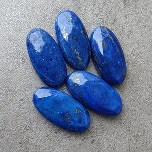 Lapis-lazuli naturel, grand cabochon ovale à dos plat, pierre précieuse calibrée en vrac, disponible en toutes tailles - Product Image 3