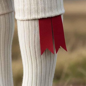 Red Tartan Hose Flashes with White Band Custom Made for <b>Musical</b> <b>Instrument</b> Accessories - Product Image 3