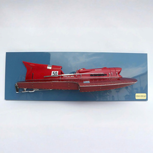 Diseño de Hidroavión FER.RA.RI de Media Casco - Decoración Náutica Moderna Hecha a Mano en Madera Sólida para Sala de Estar - Product Image 1