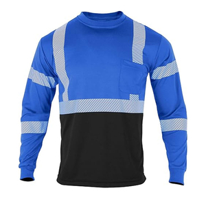 Chemises en polyester antistatiques haute visibilité pour hommes et femmes, classe 3, manches longues, construction réfléchissante, sécurité durable - Product Image 5