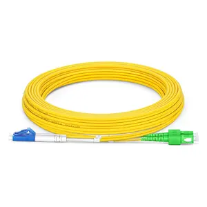 LC UPC ke SC APC OS2 Duplex Singlemode kabel Patch serat Jumper 9/125 kabel serat optik LSZH