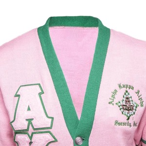 Cárdigans y Suéteres de Invierno para Mujer con Cuello en V y Botones Delanteros, Bordado con Letras de la Hermandad Gamma Rho 1922, 100% Algodón Vintage - Product Image 2