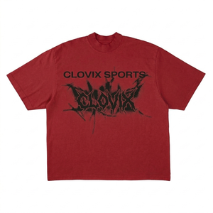 เสื้อยืดแขนสั้นผู้ชาย CLOVIX SPORTS ลายกราฟิก สไตล์สตรีท คอกลม ผ้าฝ้าย ทรงปกติ แฟชั่นหรู ราคาถูก - Product Image 3