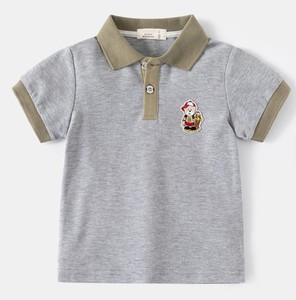 Vêtements d'été pour enfants, polos pour garçons, séchage rapide, anti-rétrécissement, anti-boulochage, décontractés, manches courtes, poche avant, tricotés - Product Image 2