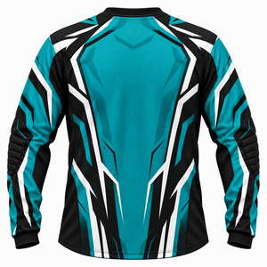 OEM Paintball Team Shirt Long Sleeve Geometric Performance Jersey with Padded <b>Forearms</b> Breathable Sublimated Field Gear - Product Image 2