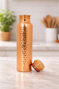 Botella de Agua de Cobre, Diseño Minimalista, Portátil, para Uso Doméstico, Tapas Incluidas, Ligera, Proveedor Indio - Product Image 2