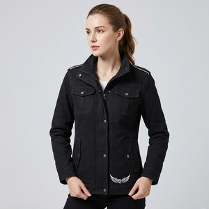 <b>Men's</b> Black Sporty <b>Long</b> <b>Jacket</b> with Zipper Turn-down Collar Regular Fit Solid Color Front Logo Lower Hem - Product Image 5