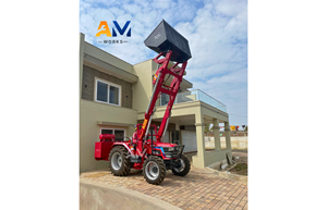 Cargador de Cangrejos No Telescópico Ashok Metal Works para Tractor Mahindra, Capacidad de Cucharón de 400 kg, Alcance de Descarga Superior, Confiable - Product Image 3