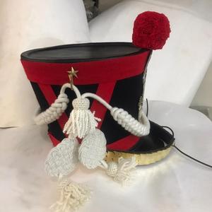 Casco Napoleónico Francés Shako, Sombrero de Copa de Lana Negra con Cordones, Cuatro Estaciones, Adulto Masculino - Product Image 4