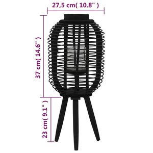 Portacandele Freestanding in bambù nero per illuminazione da giardino - Product Image 4