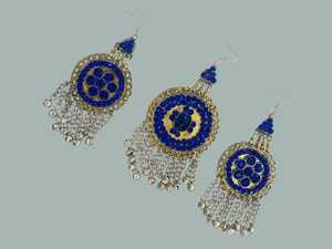 Parures de bijoux tribaux afghans Kuchi vintage et élégantes, légères, collier et boucles d'oreilles afghans pour adultes, pour fêtes et fiançailles - Product Image 3
